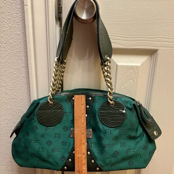 Y2K Rare Fornarina Emerald Green purse - Picture 10 of 12